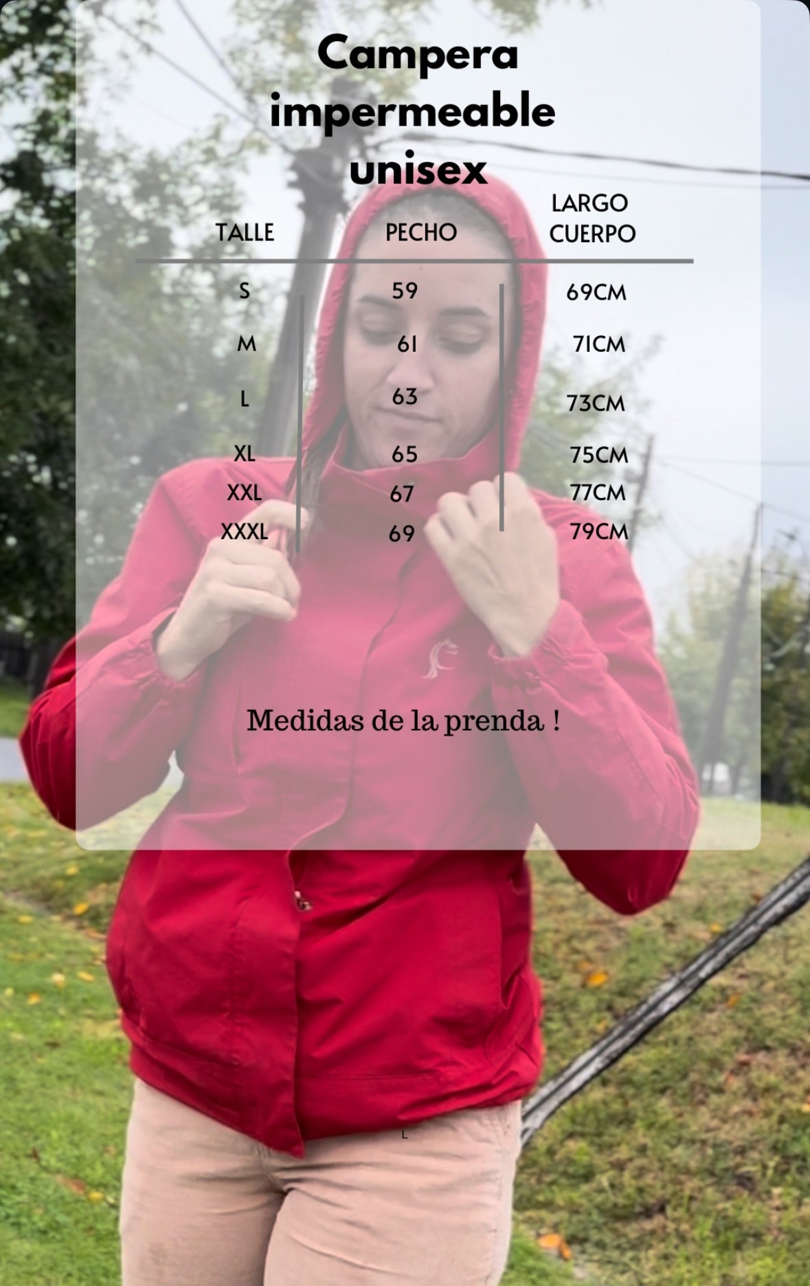 Campera impermeable (unisex)